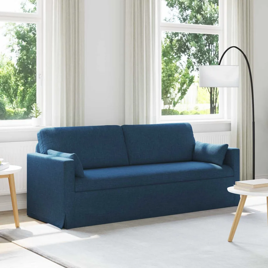 Canapé Bleu 198 x 78 x 80 cm tissu