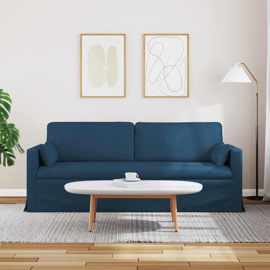 Canapé Bleu 198 x 78 x 80 cm tissu - 3