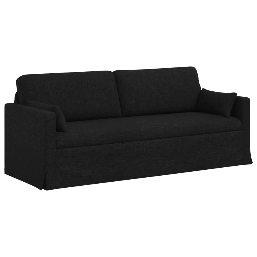 Ensemble de Canapés 2 pcs Noir 198 x 78 x 80 cm tissu - 5