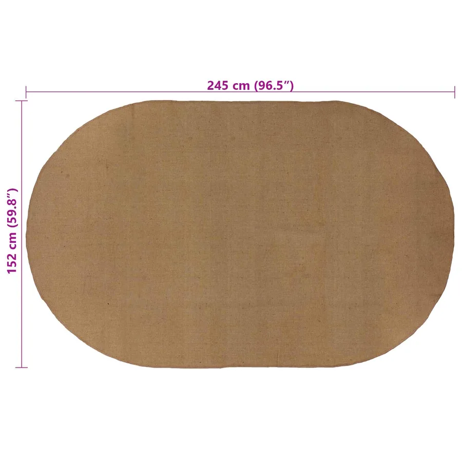 Tapis de surface Naturel 152 x 245 cm Jute - 7
