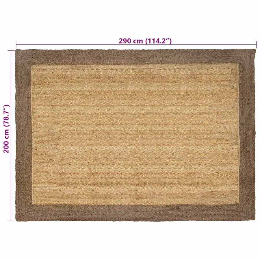 Tapis de surface Gris 200 x 290 cm Jute - 8
