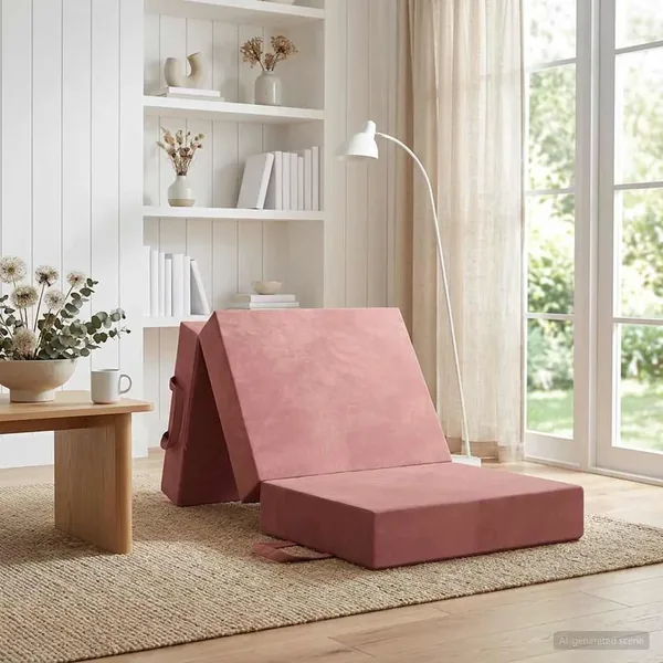 Canapé-lit pliable 75 x 67 x 45 cm Rose