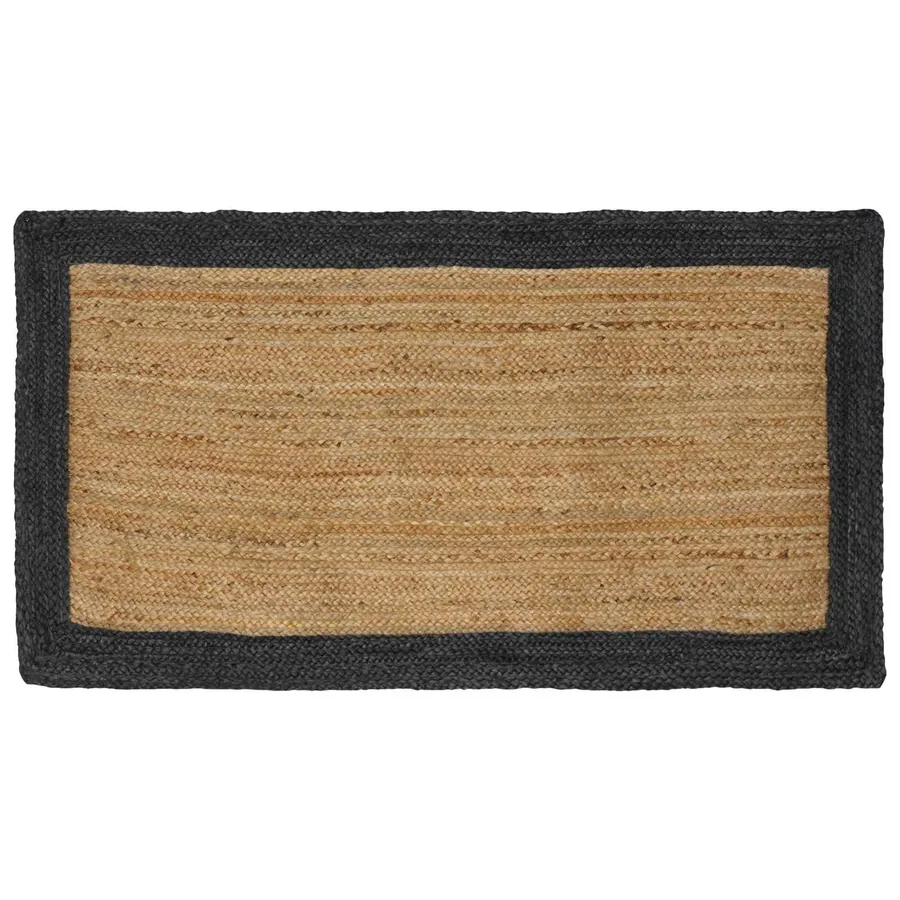 Tapis de surface Gris foncé 100 x 200 cm Jute