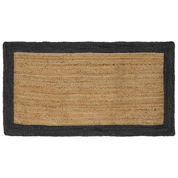 Tapis de surface Gris foncé 100 x 200 cm Jute