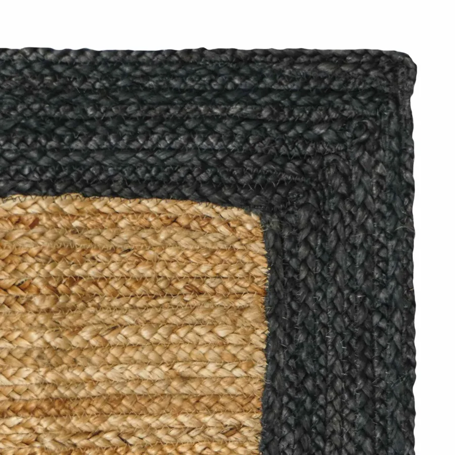 Tapis de surface Gris foncé 100 x 200 cm Jute - 2