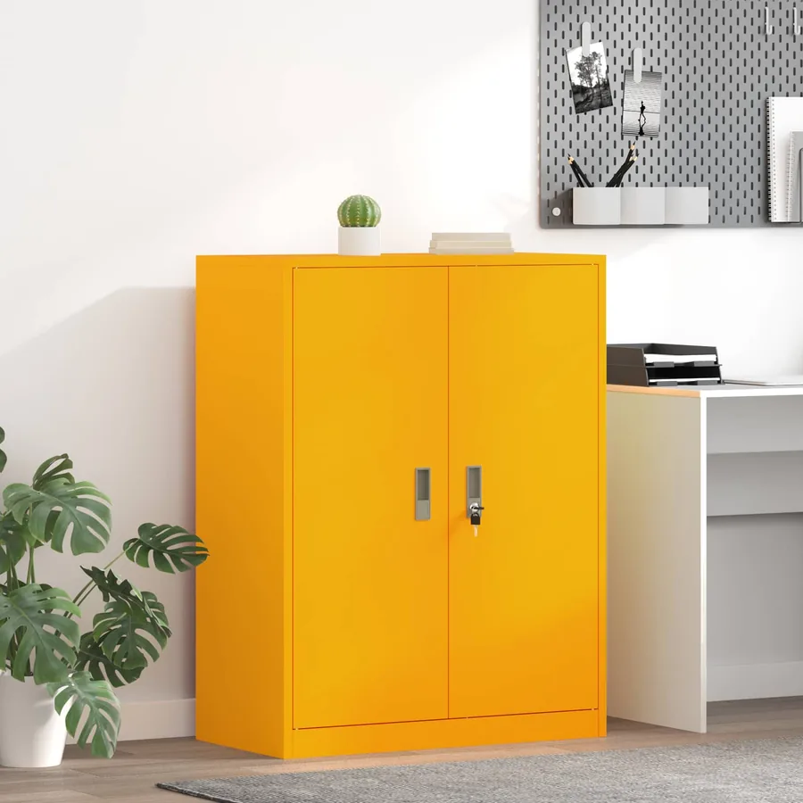 Armoire de rangement Jaune moutarde 80 x 40 x 105 cm Acier