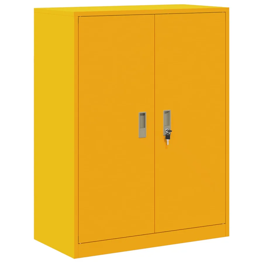 Armoire de rangement Jaune moutarde 80 x 40 x 105 cm Acier - 2