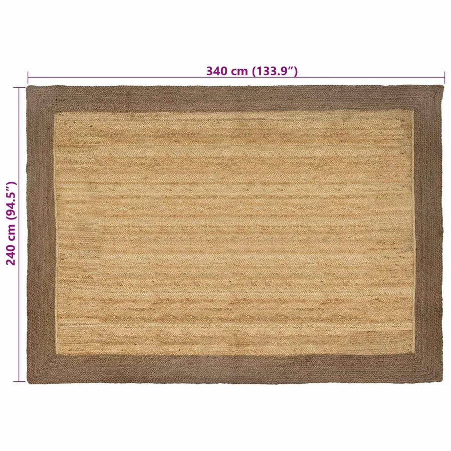 Tapis de surface Gris 240 x 340 cm Jute - 8