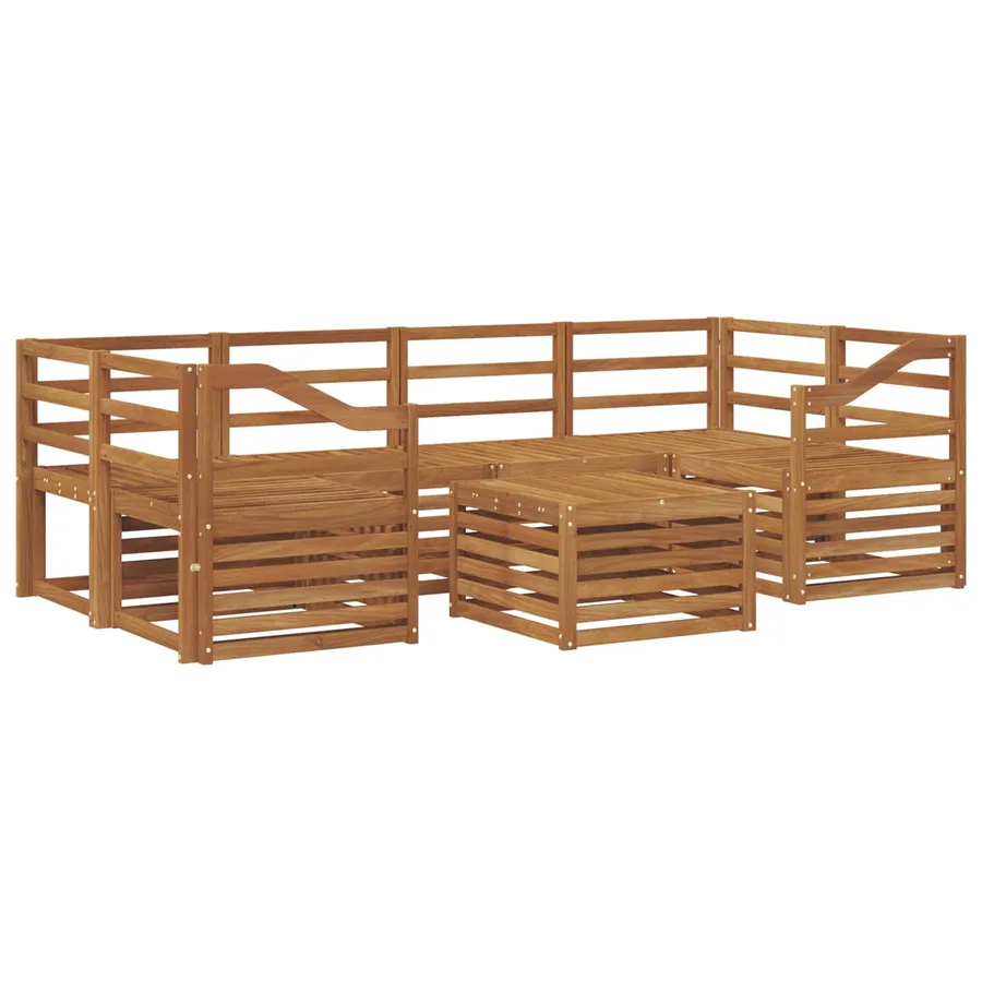 Ensemble de canapés d'extérieur 7 pcs Naturel - 2
