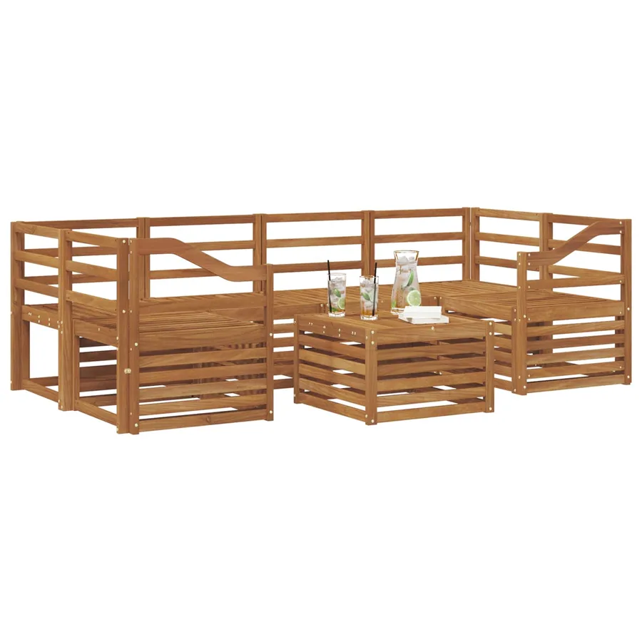 Ensemble de canapés d'extérieur 7 pcs Naturel - 3
