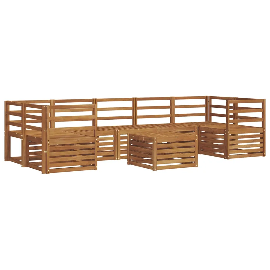 Ensembles de canapés 8 pcs Naturel Bois d'Acacia Massif - 2