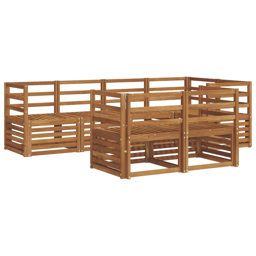 Ensemble de canapé d'angle 7 pcs Naturel - 2