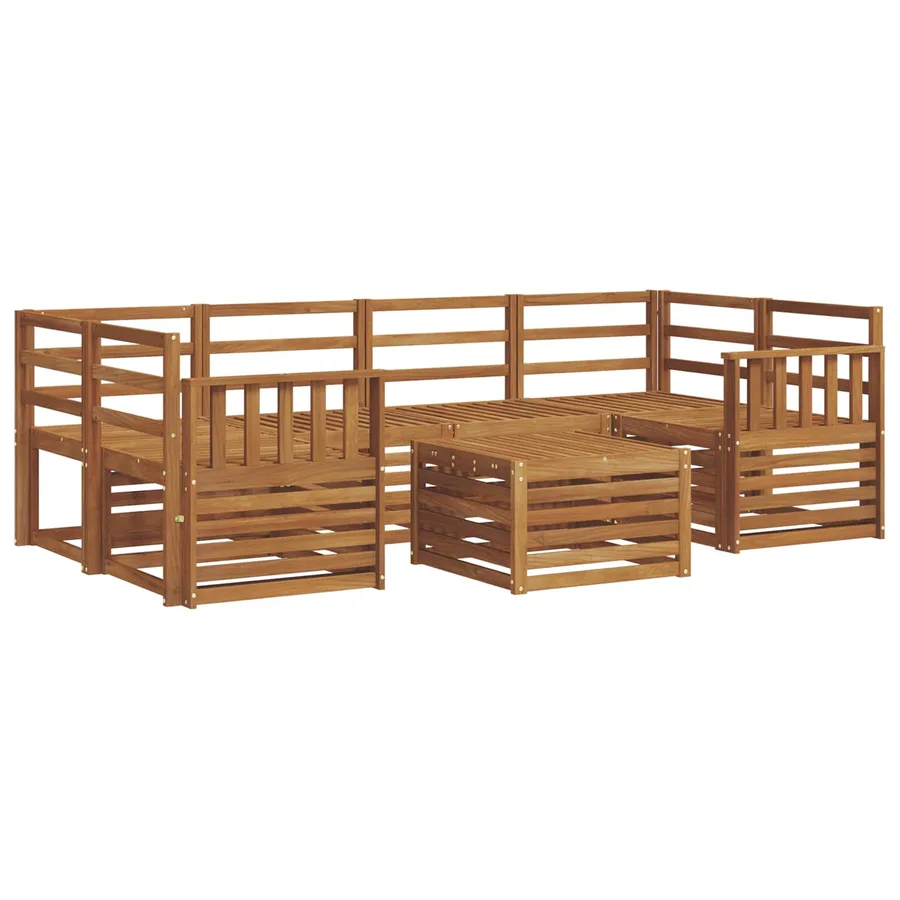 Ensemble de canapés d'extérieur 7 pcs Naturel - 2