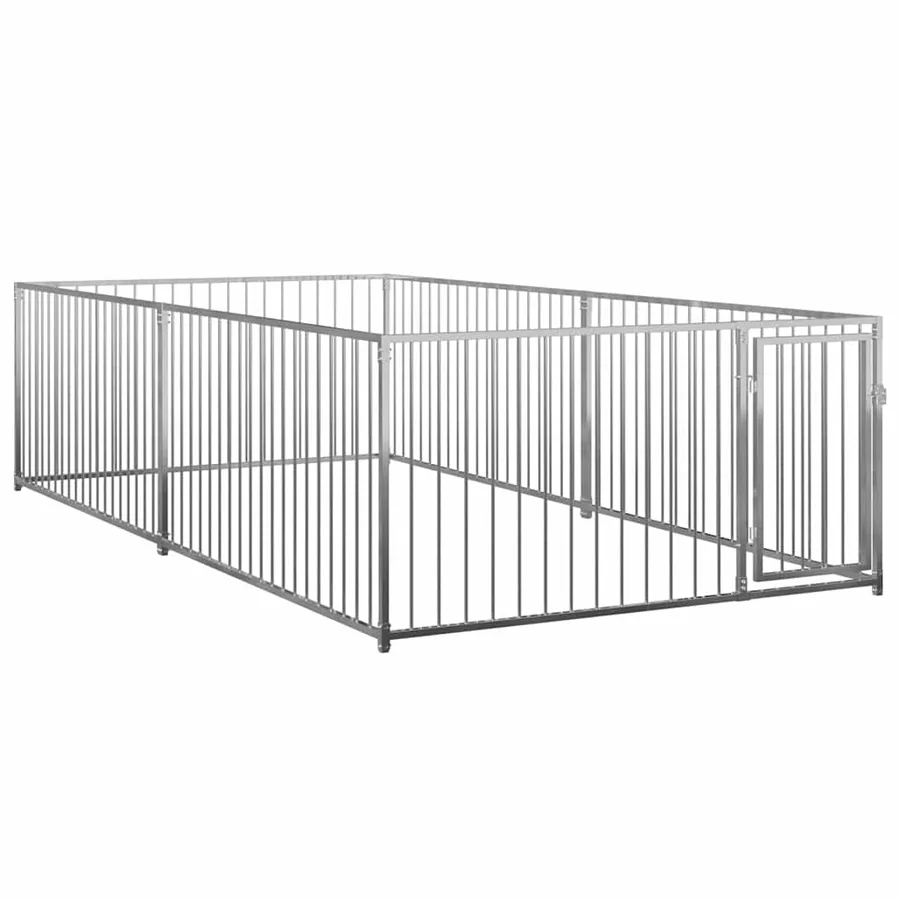 Chenil d'extérieur pour chiens 200 x 400 x 100 cm - 2