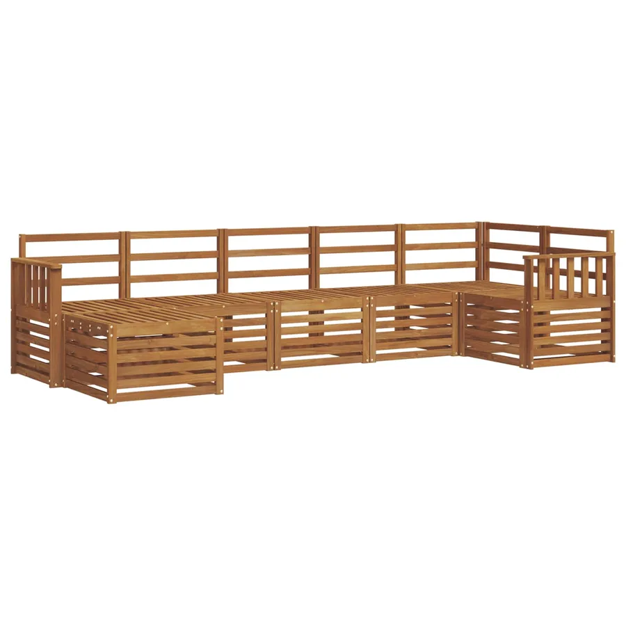 Ensemble de canapé d'angle 7 pcs Naturel - 2