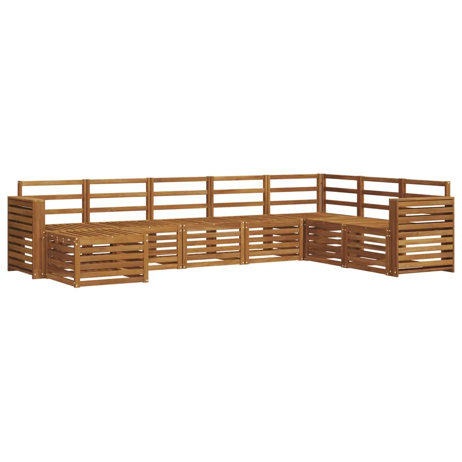 Ensemble de canapés d'extérieur 8 pcs Naturel - 2