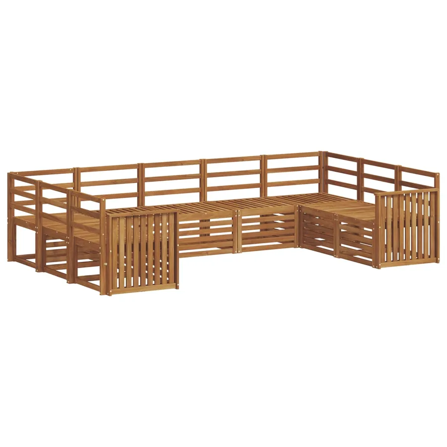 Ensemble de canapé d'angle 9 pcs Naturel - 2