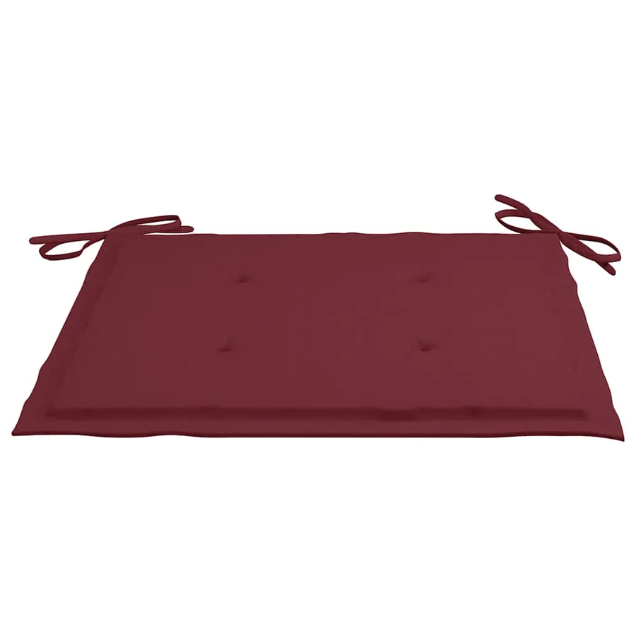 Ensemble à manger d'extérieur pliable avec coussin 3 pcs Teck - 9