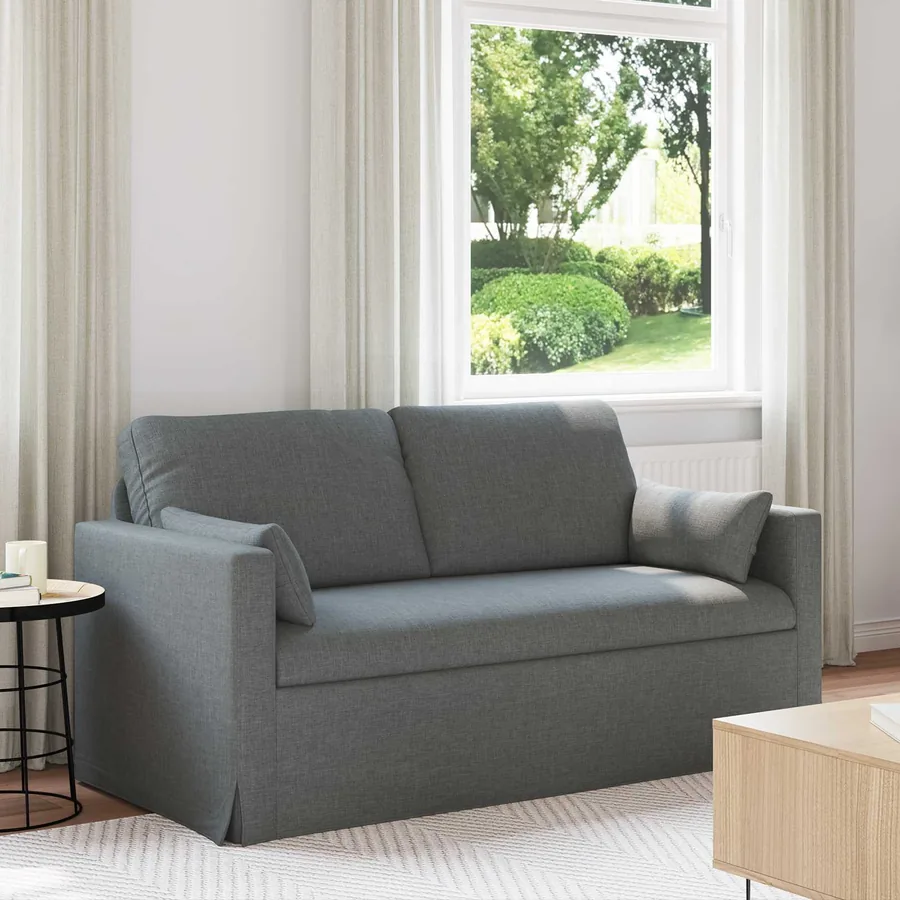 Canapé Gris foncé 158 x 78 x 80 cm tissu