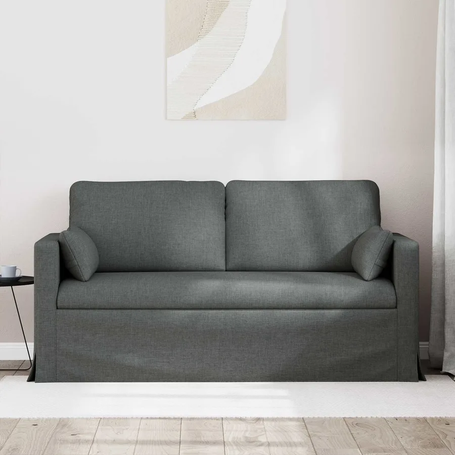 Canapé Gris foncé 158 x 78 x 80 cm tissu - 3