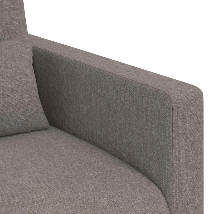 Ensemble de Canapés 2 pcs Taupe 158 x 78 x 80 cm tissu - 7