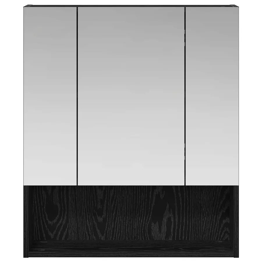 Armoire Miroir de Salle de Bain Chêne noir 60 x 14.5 x 70 cm - 5