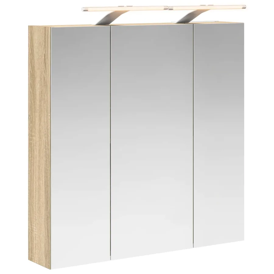Armoire Miroir de Salle de Bain Chêne Sonoma 70 x 14,5 x 70 cm - 2