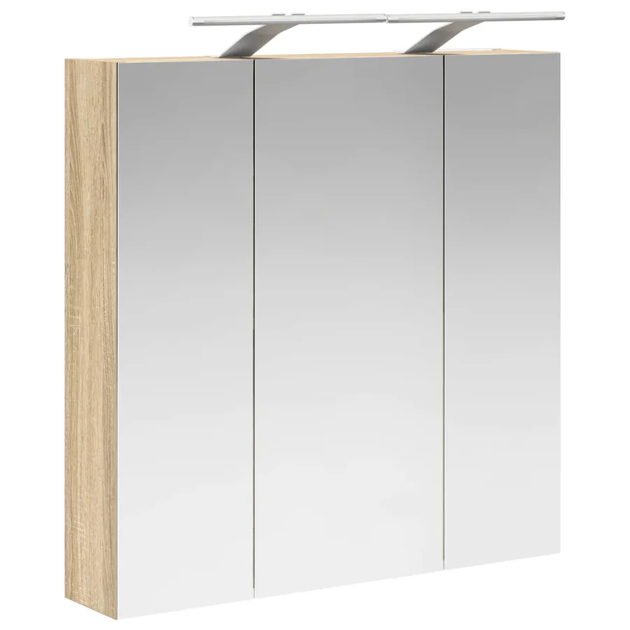 Armoire Miroir de Salle de Bain Chêne Sonoma 70 x 14,5 x 70 cm - 5