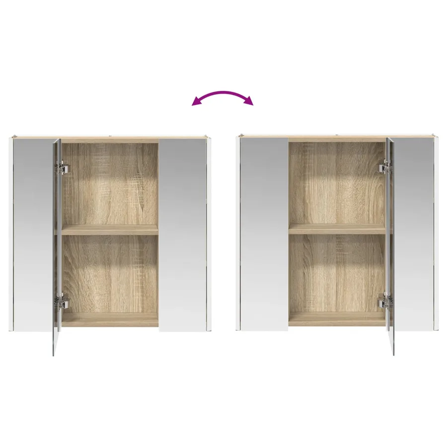 Armoire Miroir de Salle de Bain Chêne Sonoma - 12