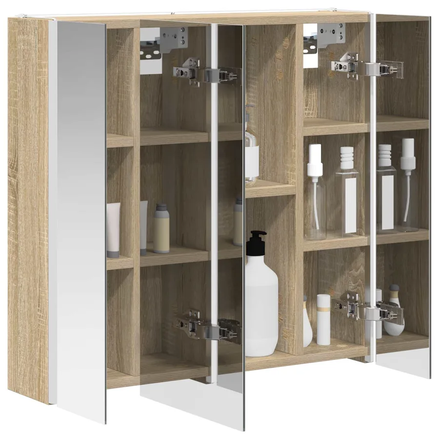 Armoire Miroir de Salle de Bain Chêne Sonoma - 3