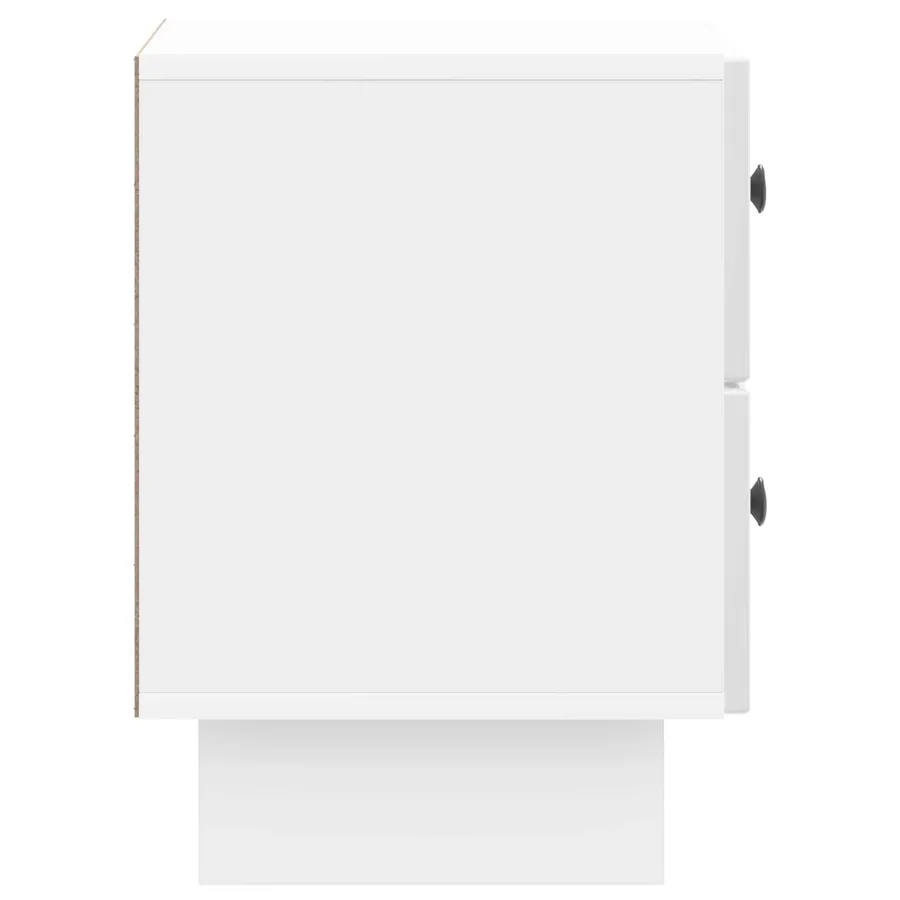 Cabinet de chevet Blanc brillant 43 x 34,5 x 47,5 cm - 6