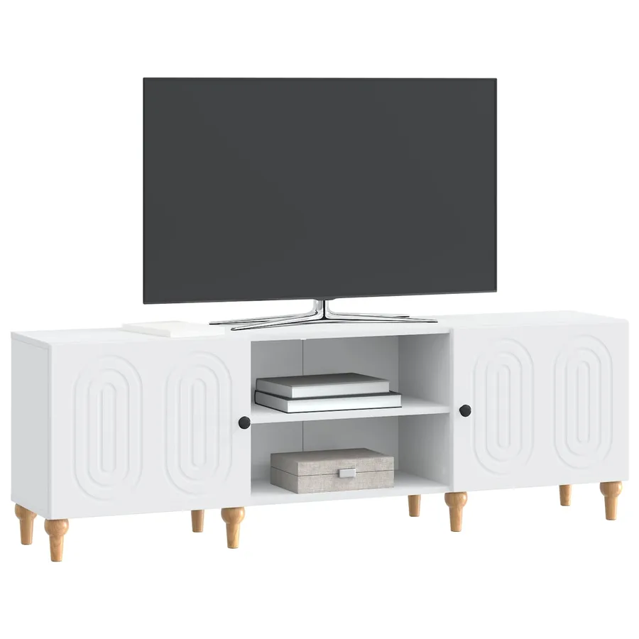 Meuble TV Blanc 150 x 31 x 50 cm Bois d'ingénierie - 3
