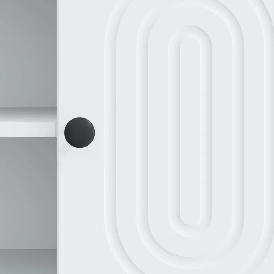 Meuble TV Blanc 150 x 31 x 50 cm Bois d'ingénierie - 8