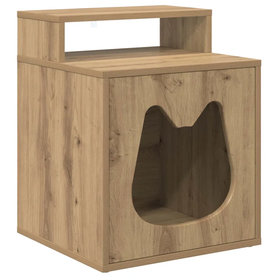 Maison pour chat Chêne artisan 42,5 x 40 x 53,5 cm - 2