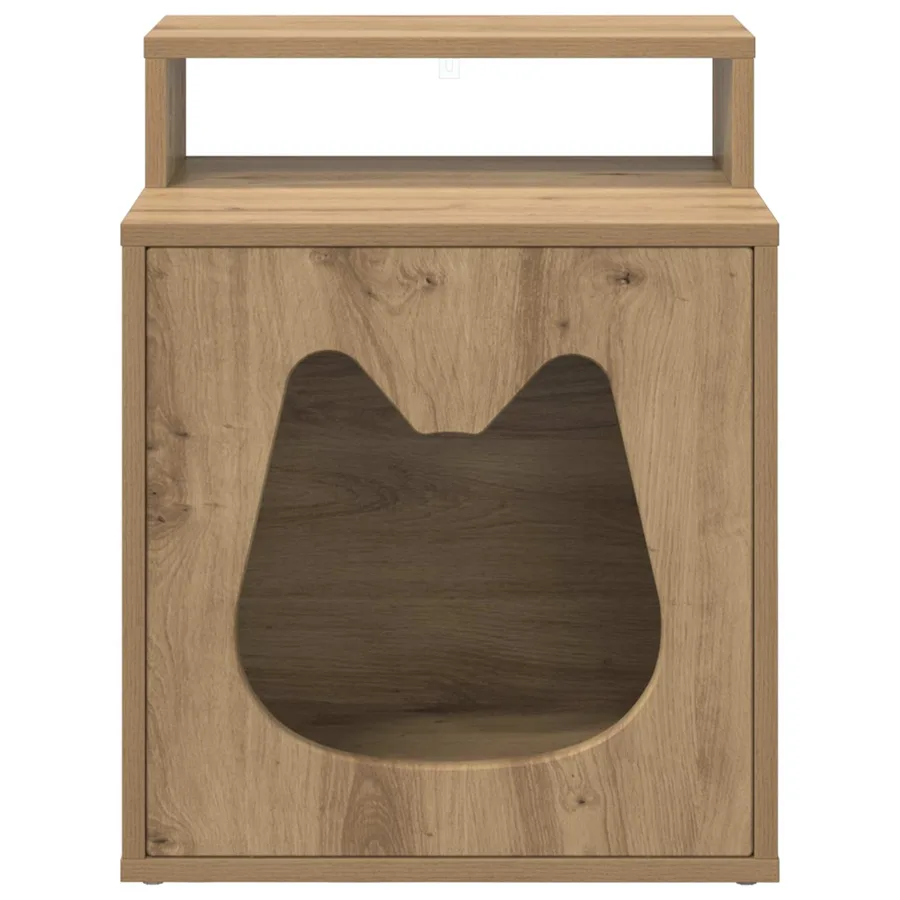 Maison pour chat Chêne artisan 42,5 x 40 x 53,5 cm - 5