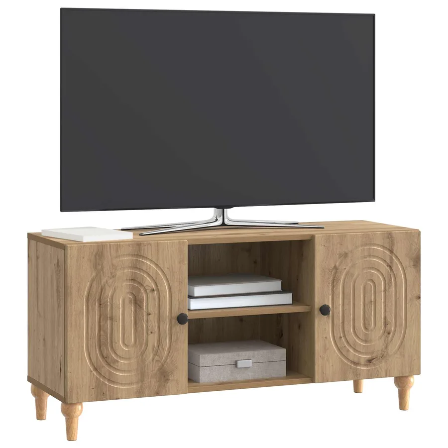 Meuble TV 102 x 34,5 x 50 cm Chêne artisanal Bois d'ingénierie - 3