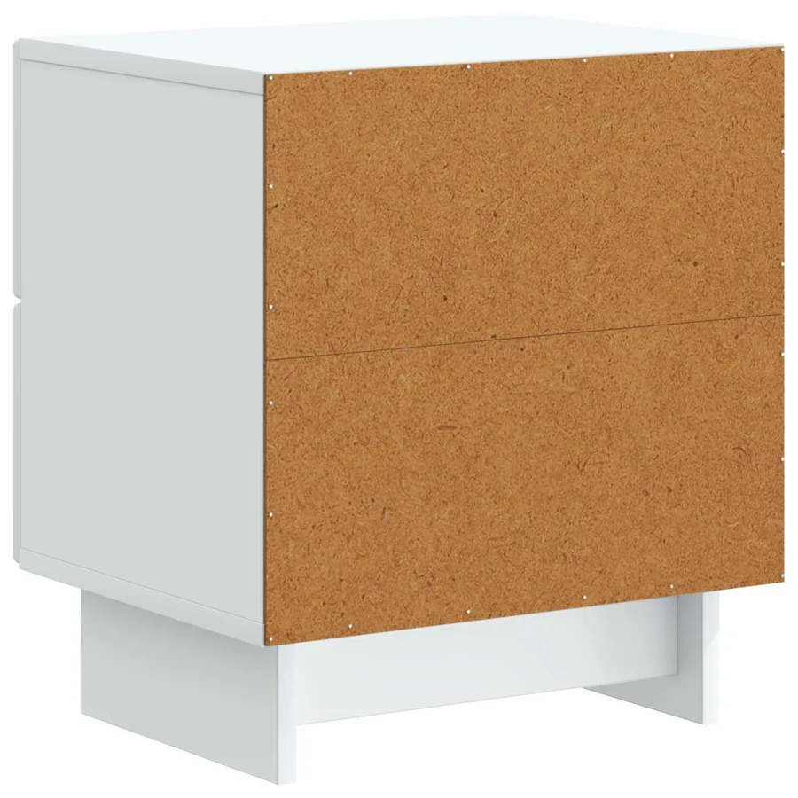Cabinet de chevet avec tiroir 2 pcs Blanc 43 x 34,5 x 47,5 cm - 9