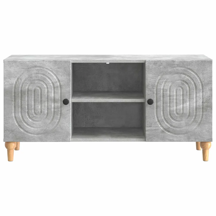 Meuble TV Gris béton 102 x 34,5 x 50 cm Bois d'ingénierie - 6