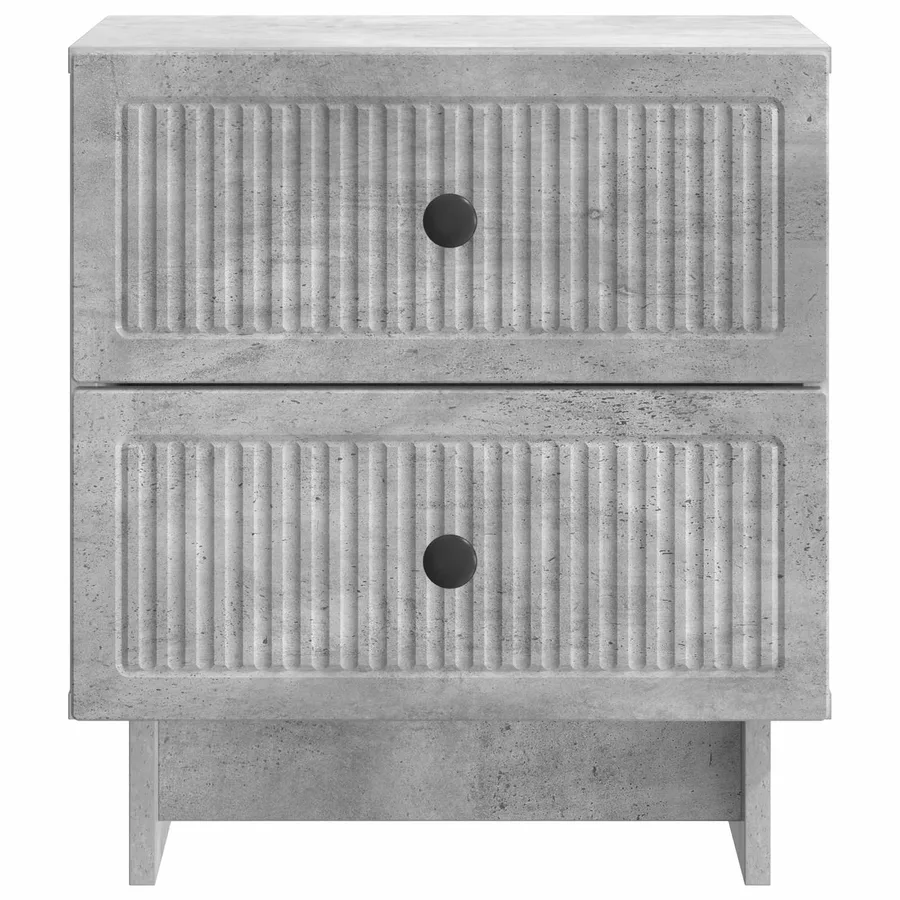 Cabinet de chevet avec tiroir Gris béton 43 x 34,5 x 47,5 cm - 5
