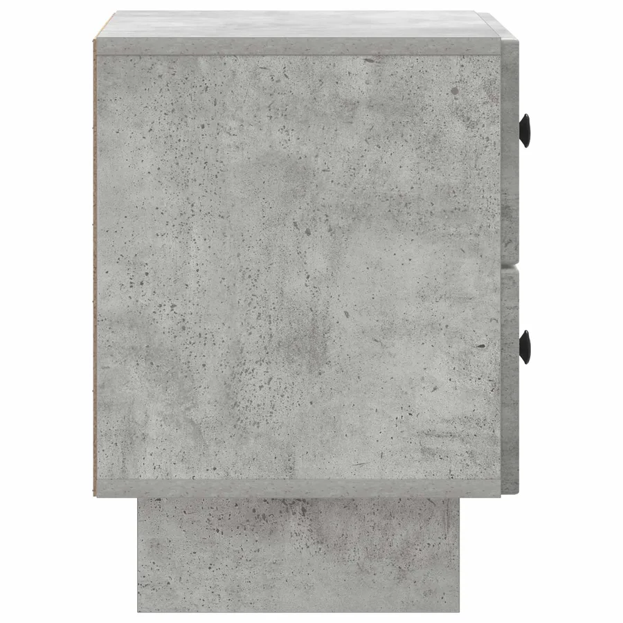 Cabinet de chevet avec tiroir Gris béton 43 x 34,5 x 47,5 cm - 6