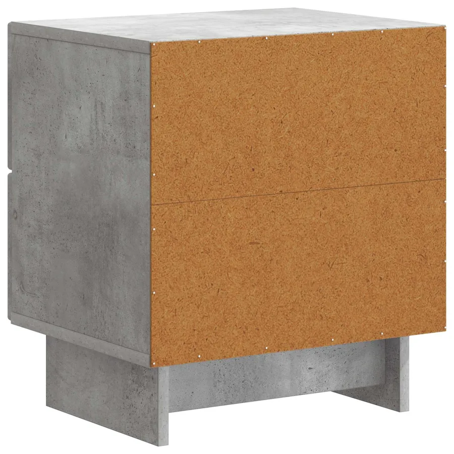 Cabinet de chevet avec tiroir Gris béton 43 x 34,5 x 47,5 cm - 7