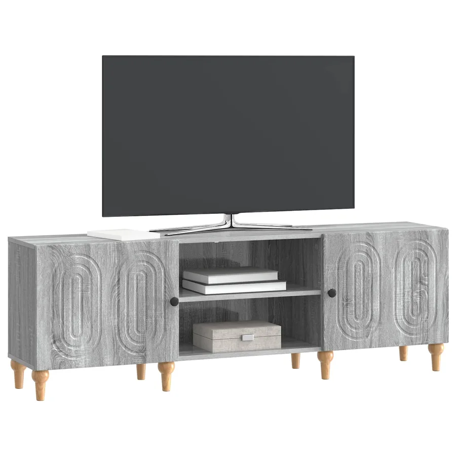 Meuble TV Sonoma gris 150 x 31 x 50 cm Bois d'ingénierie - 3