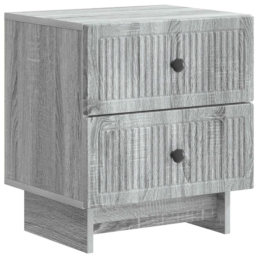 Cabinet de chevet 2 pcs Sonoma gris 43 x 34,5 x 47,5 cm - 5