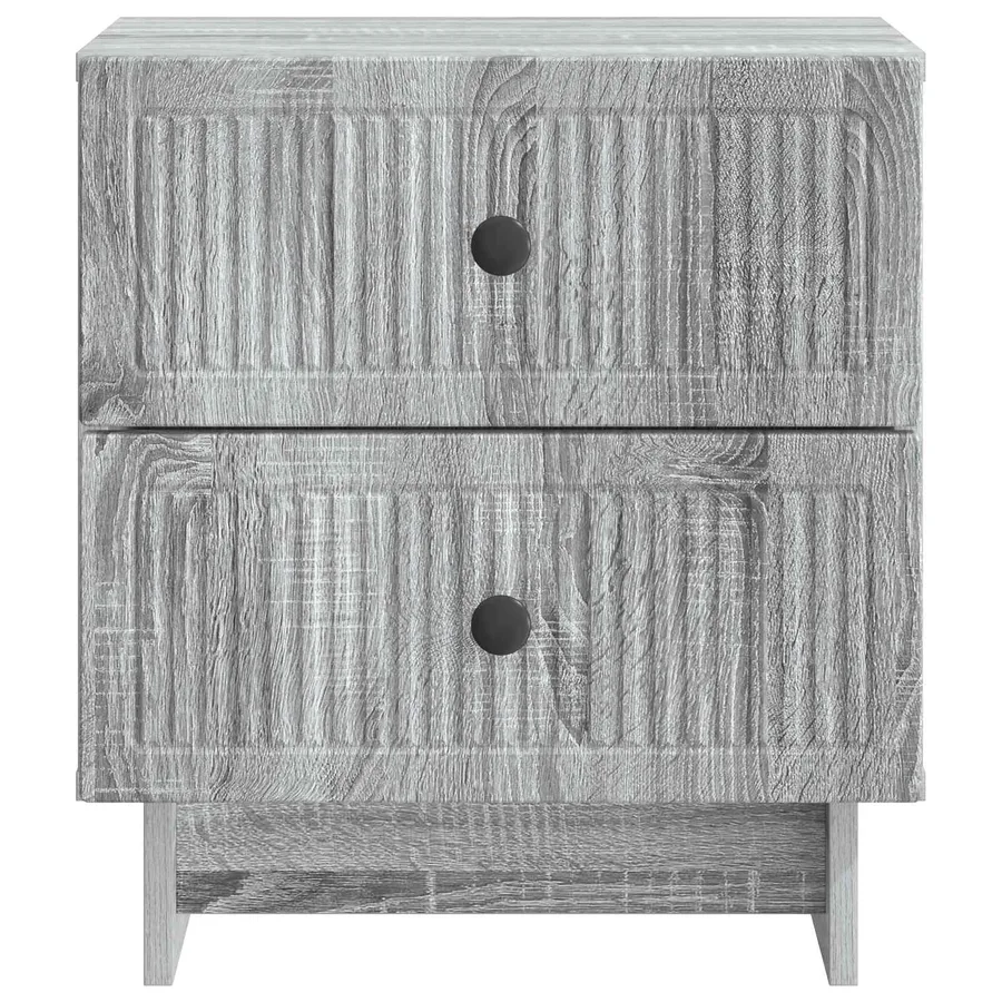 Cabinet de chevet 2 pcs Sonoma gris 43 x 34,5 x 47,5 cm - 7