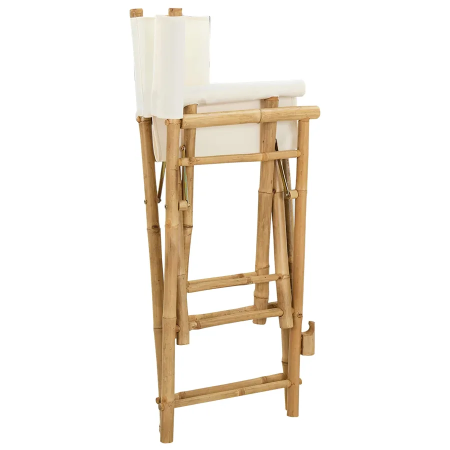 Chaise de directeur pliante 2 pcs Naturel Bambou - 4