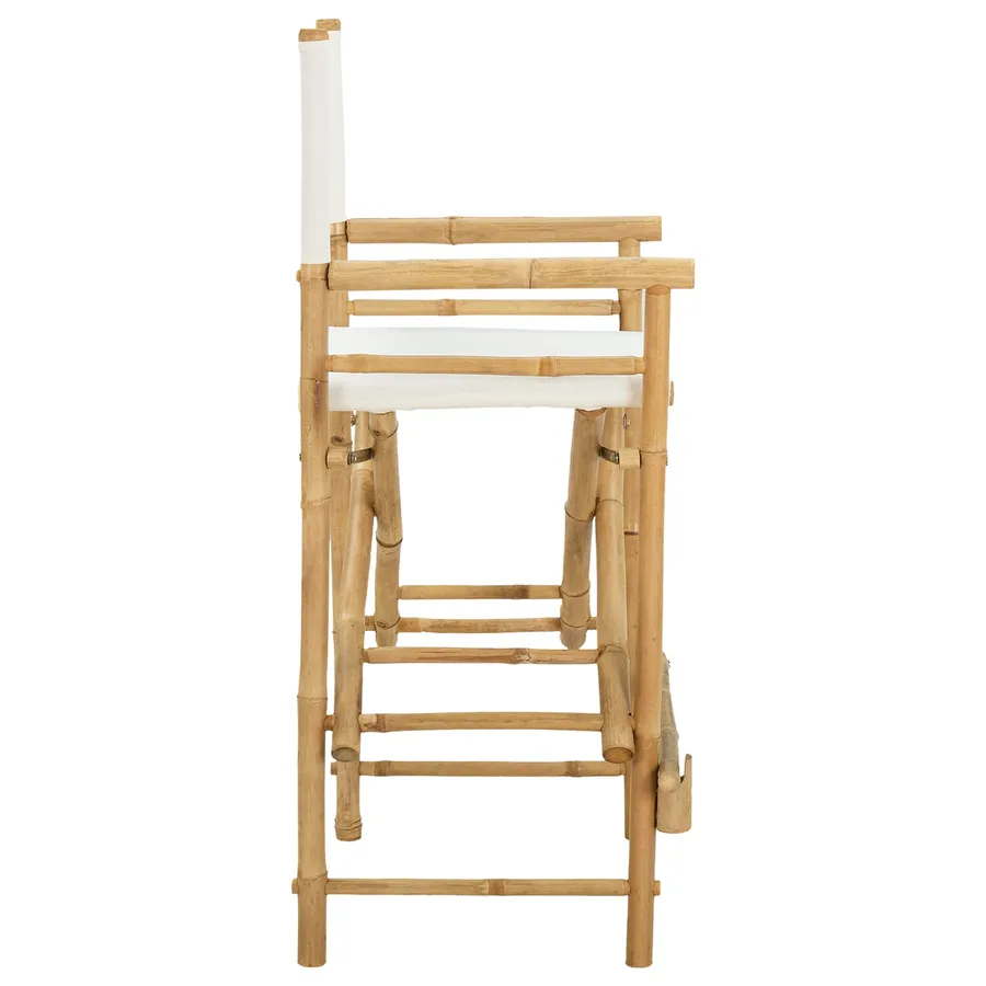 Chaise de directeur pliante 2 pcs Naturel Bambou - 6