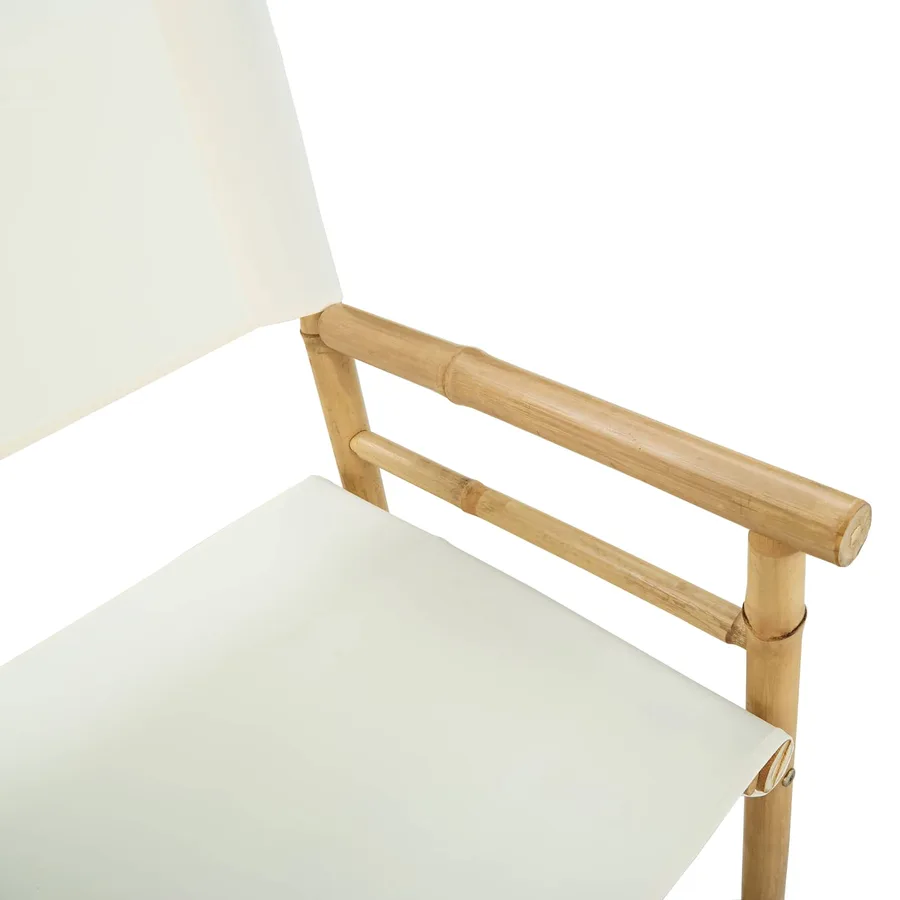 Chaise de directeur pliante 2 pcs Naturel Bambou - 9