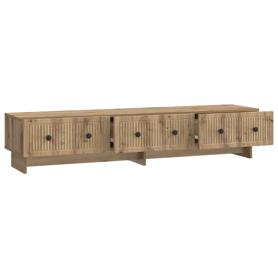 Meuble TV 147 x 34,5 x 30 cm Chêne artisanal Bois d'ingénierie - 5