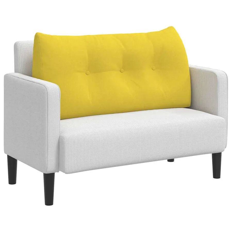 Coussin de Dos Jaune clair 100 x 24 x 50 cm tissu - 3