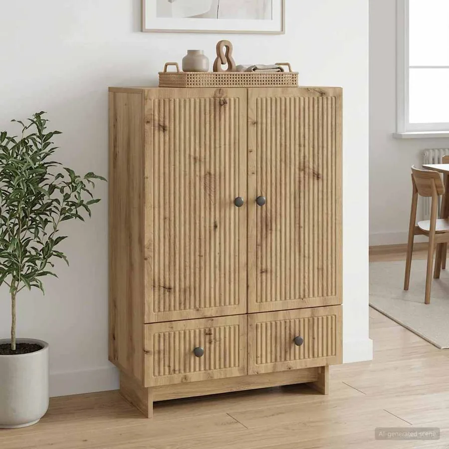 Buffet Chêne Artisanal 66 x 34,5 x 95 cm Bois d’ingénierie